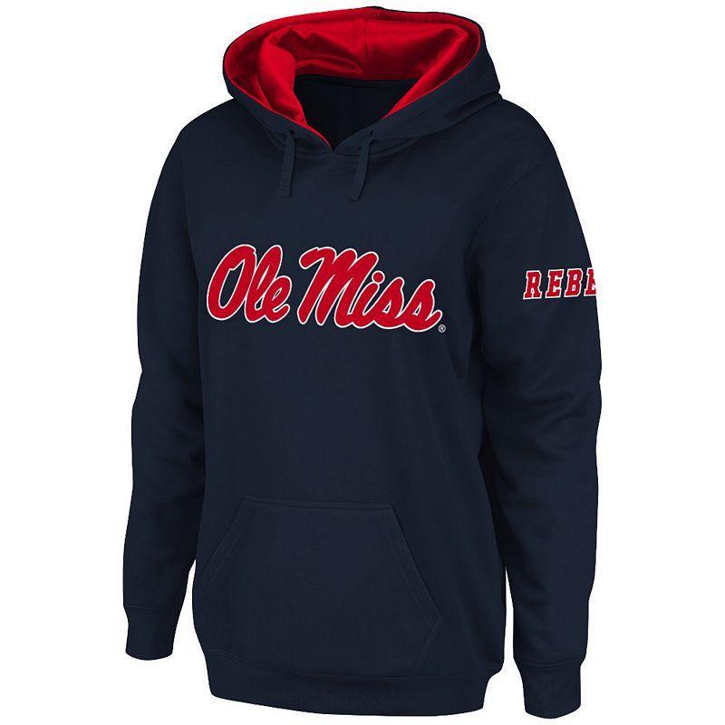 Womens Stadium Athletic Ole Miss Rebels Big Logo Pullover Hoodie Blue Product Image