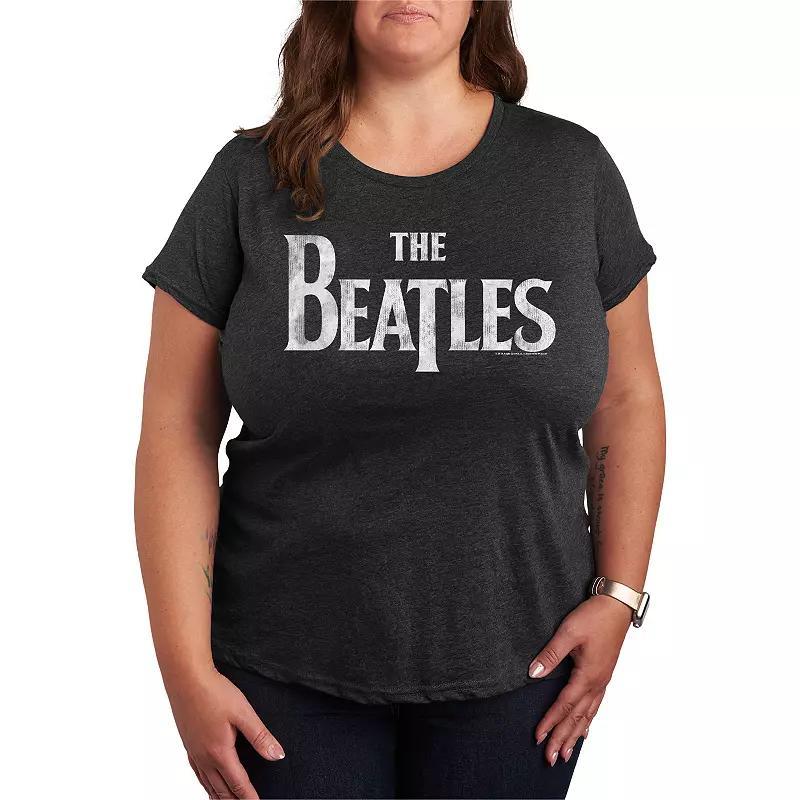 Plus Size The Beatles Logo Graphic Tee, Womens Product Image