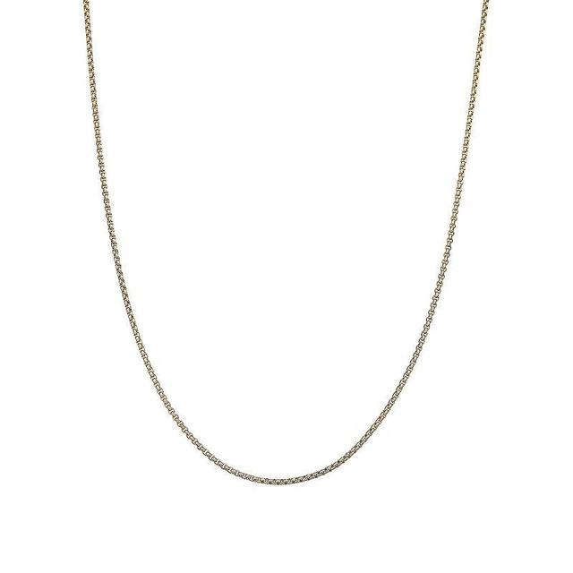 Mens LYNX Stainless Steel Box Chain Necklace Yellow Product Image