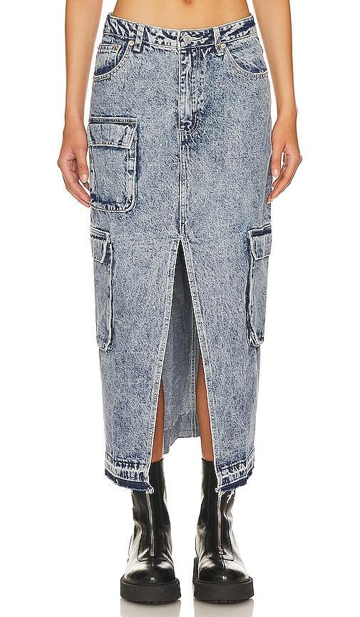 Cargo Maxi Denim Skirt product image