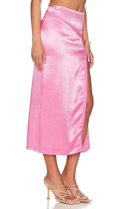 Free People Dakota Satin Midi Skirt Size 4. Product Image