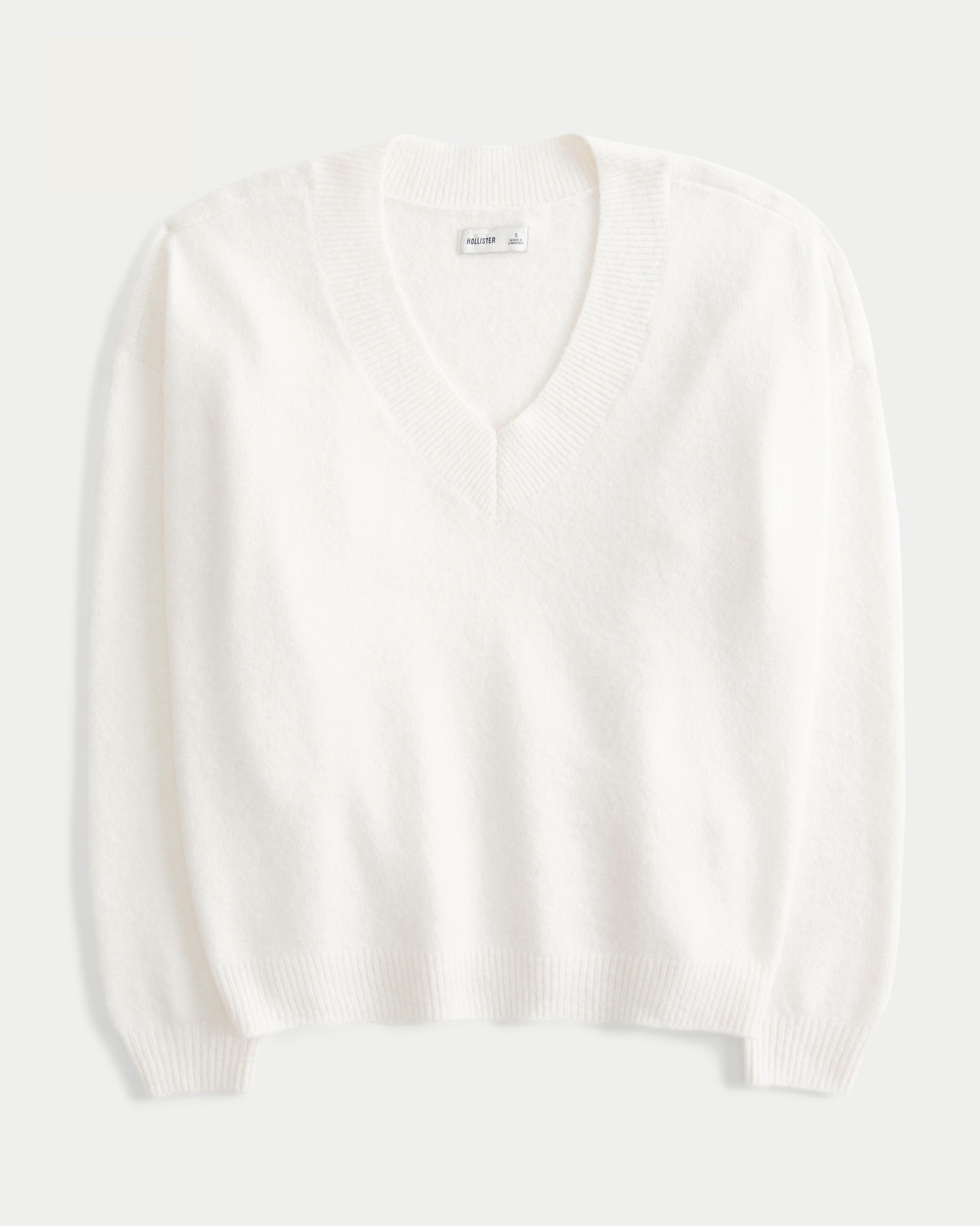 Hollister Comfy Cloud Oversized V-Neck Sweater Product Image