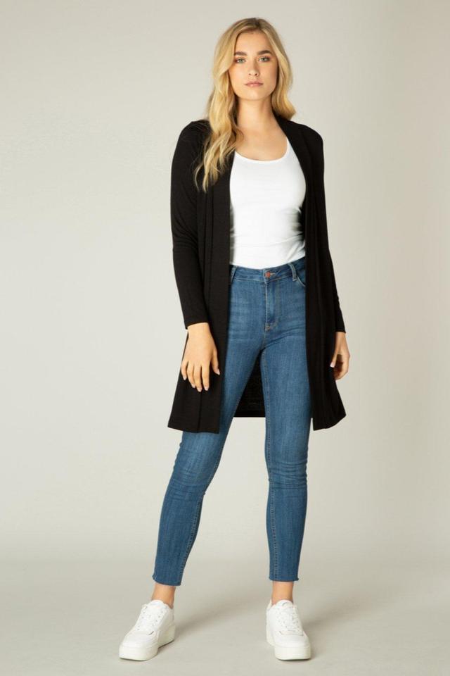 Long open front cardigan Female Product Image