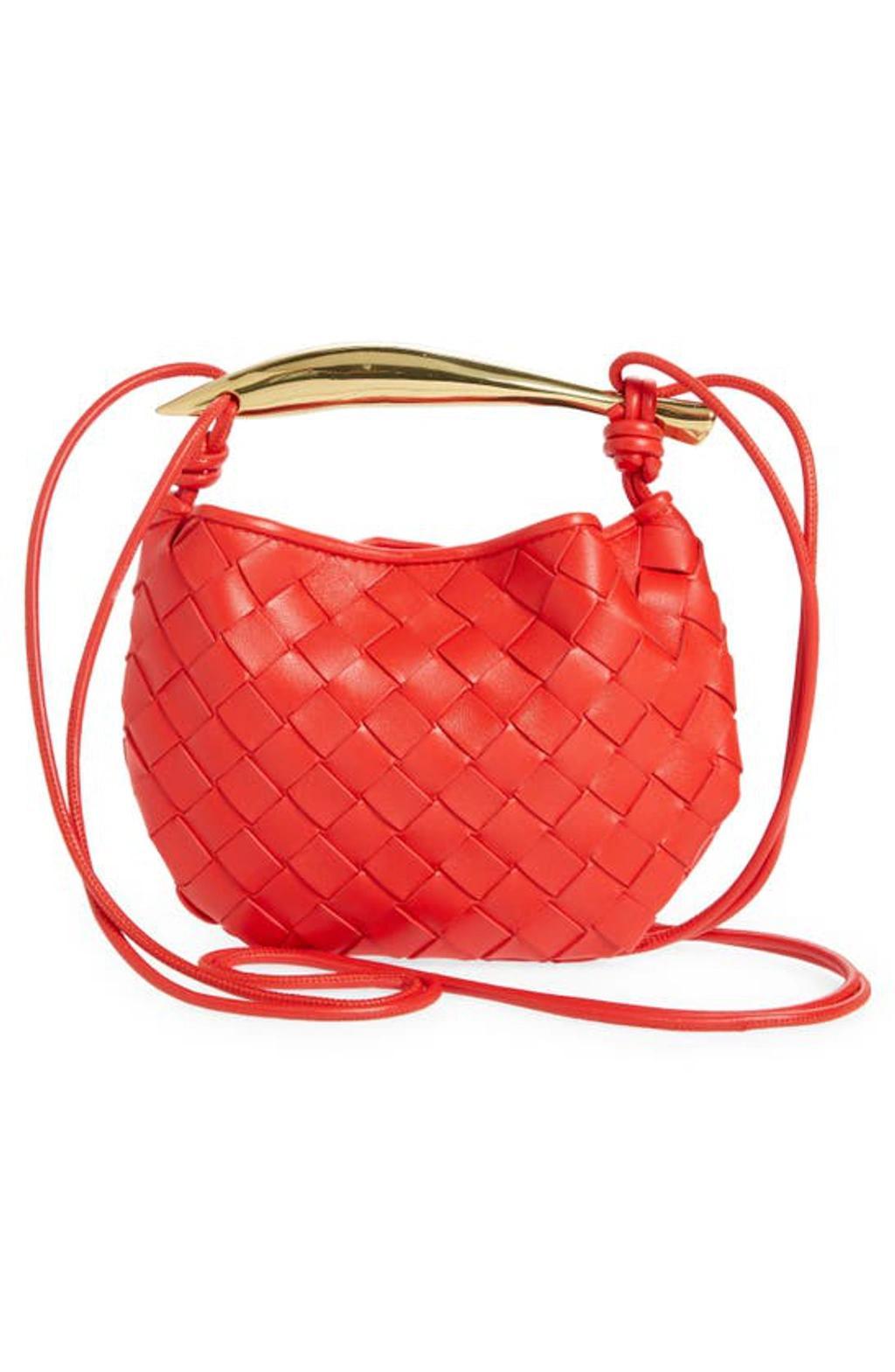 BOTTEGA VENETA Sardine Intrecciato Crossbody Bag In 6459 Vernis-muse Brass Product Image