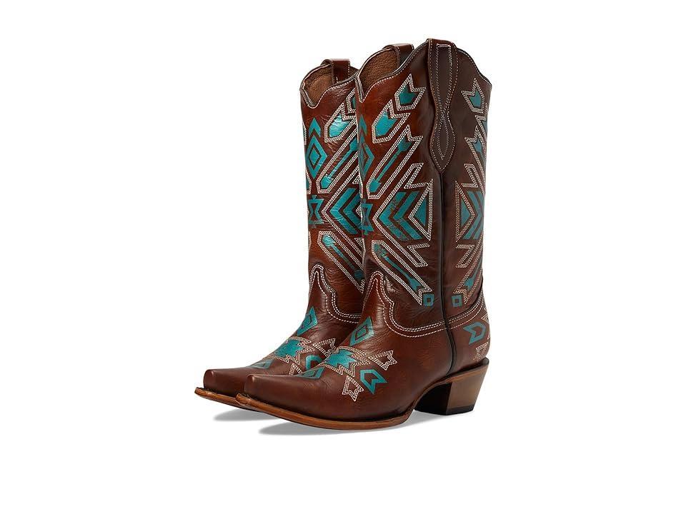 Corral Boots L2085 (Tan/Turquoise) Women's Shoes Product Image