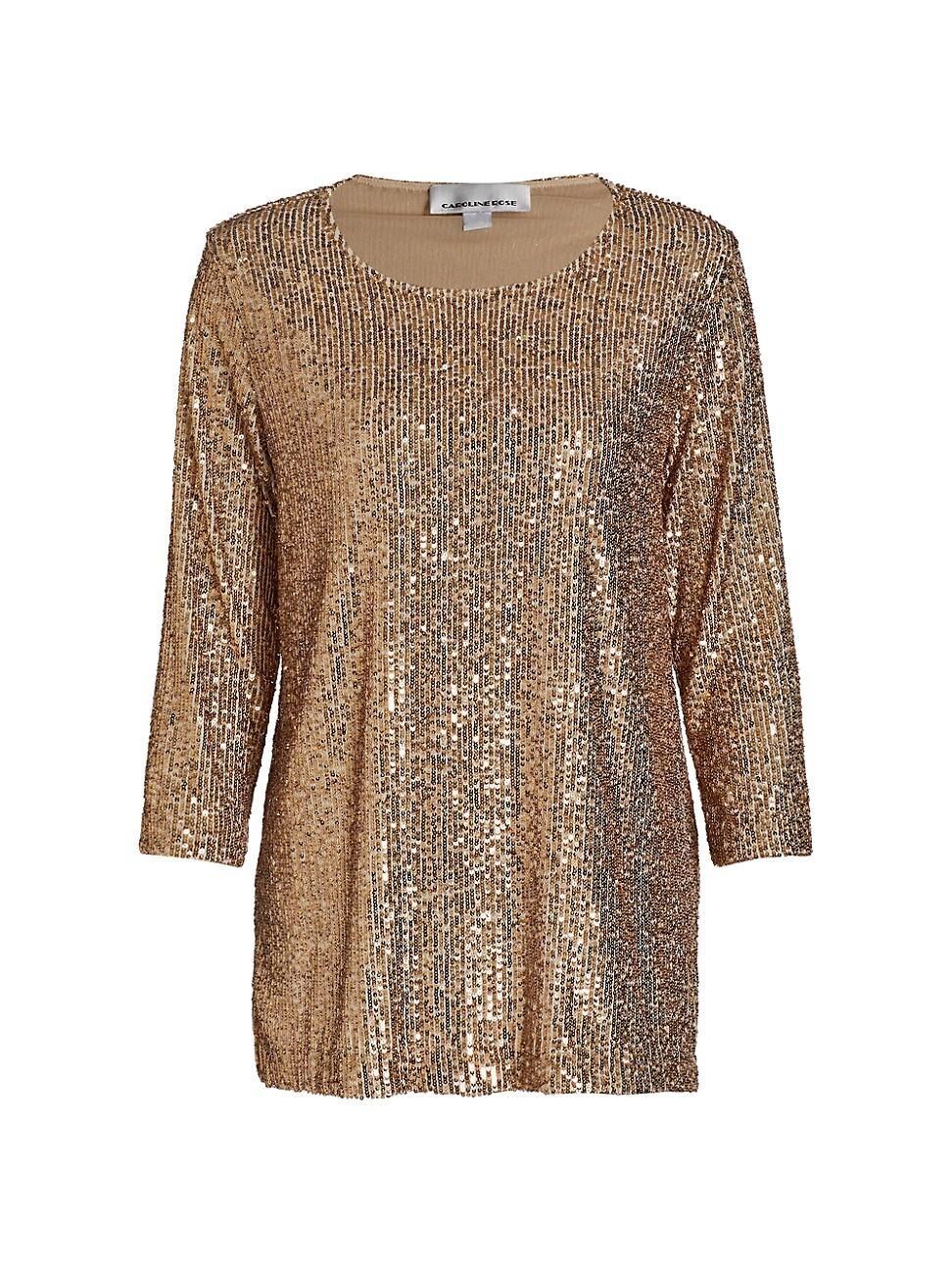 Womens Sequined Easy Knit Tunic Product Image