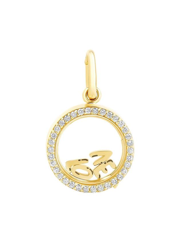 Womens 14K Yellow Gold, Glass & 0.2 TCW Diamond Mini Love Locket Product Image