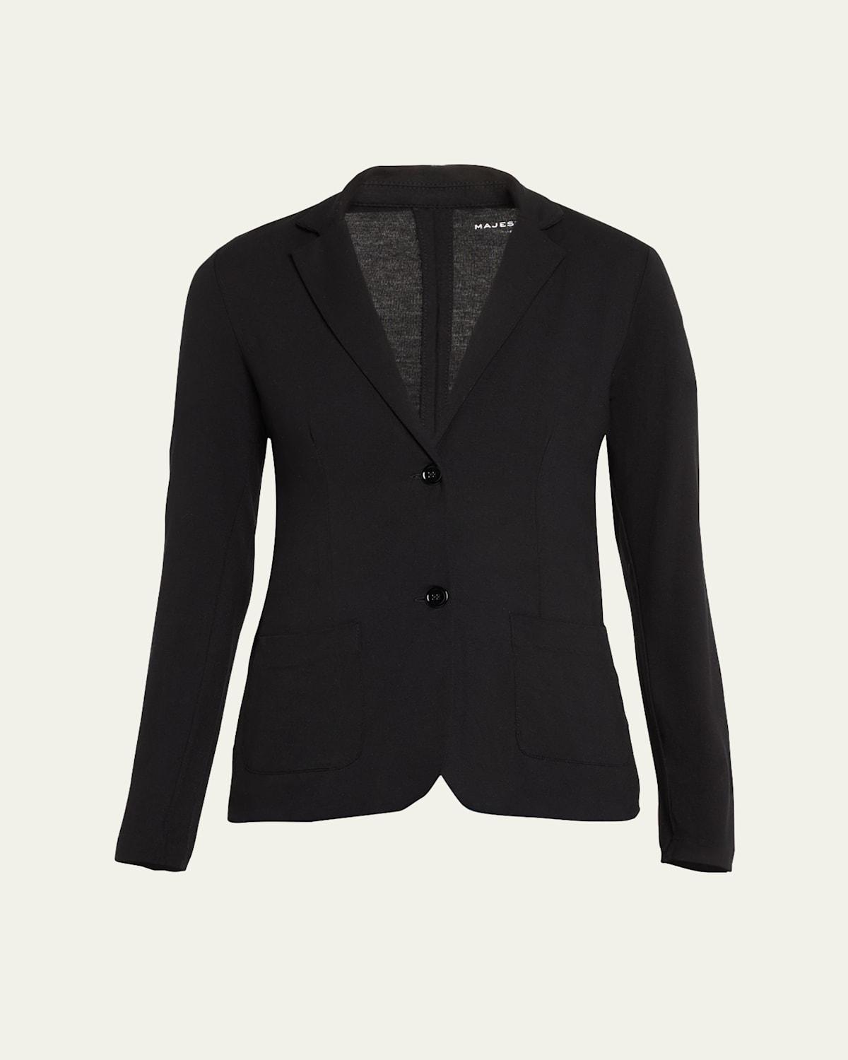 Majestic Filatures Soft Touch Two-Button Blazer (Milk) Women's Clothing Product Image