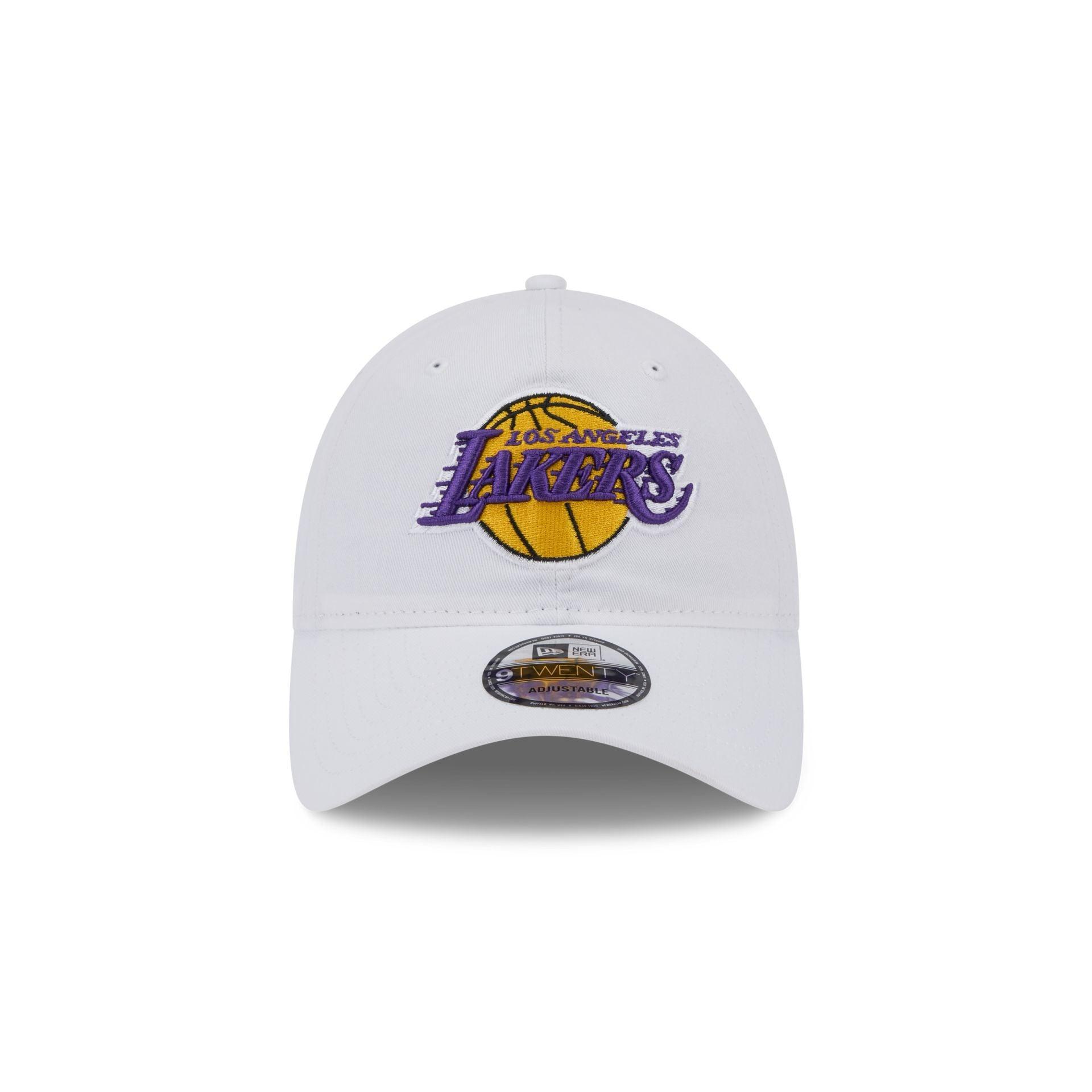 Los Angeles Lakers White 9TWENTY Adjustable Hat Male Product Image