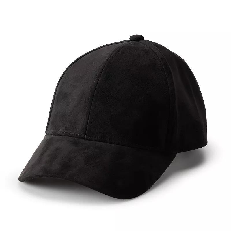 Womens Sonoma Goods For Life Faux Suede Baseball Cap Product Image