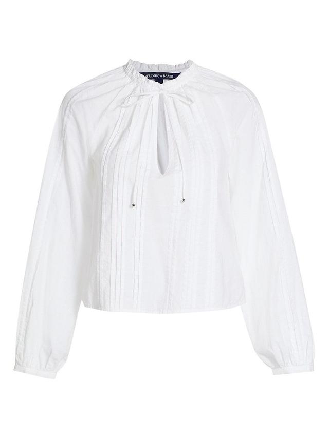 Womens Jaxon Cotton Pintuck Blouse Product Image