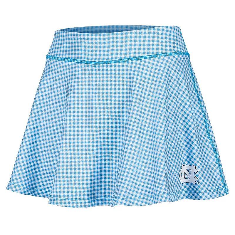 Womens ZooZatz Carolina Blue North Carolina Tar Heels Gingham Flowy Skort Product Image