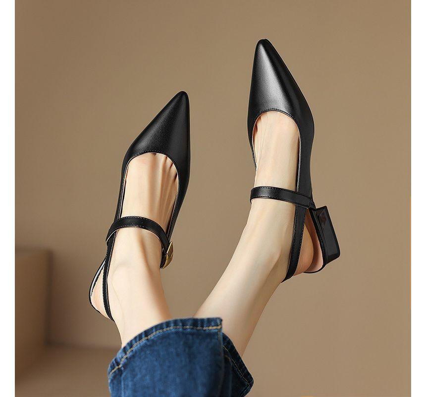 Pointed Toe Slingback Mary Jane Shoes product image