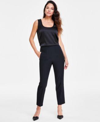 Women's High Rise Tapered Cropped Pants, Created for Macy's product image