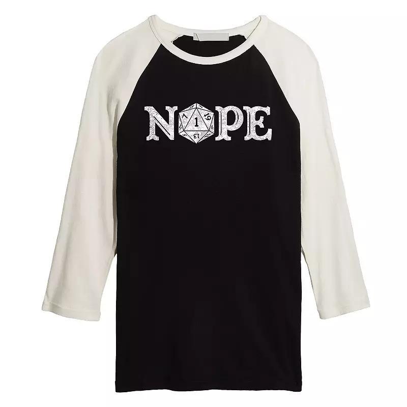 Mens Nope Dice Raglan Tee Oxford Product Image