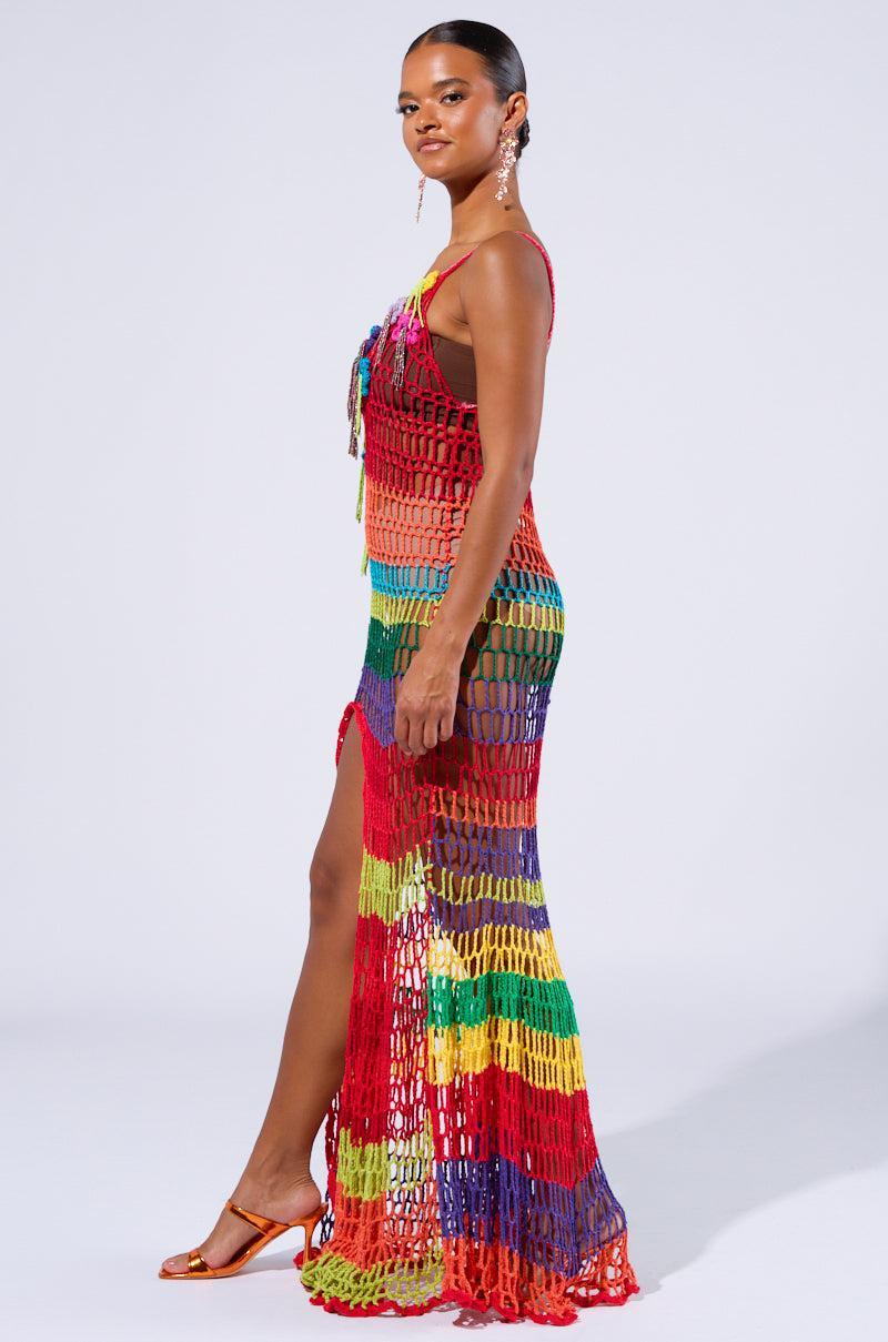 OCEAN BREEZE CROCHET MAXI DRESS Product Image