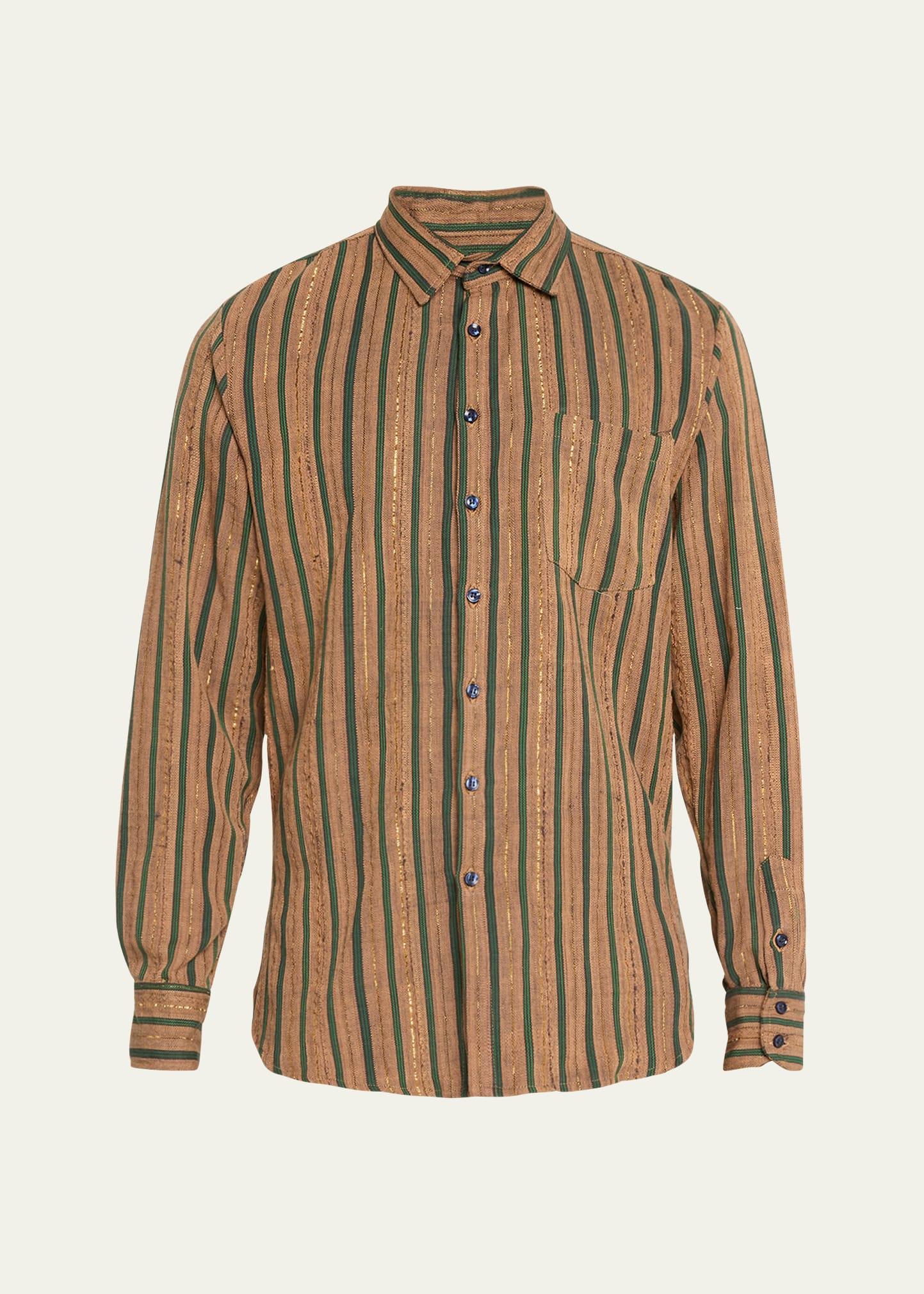 Mens Kente Andy Striped Sport Shirt Product Image