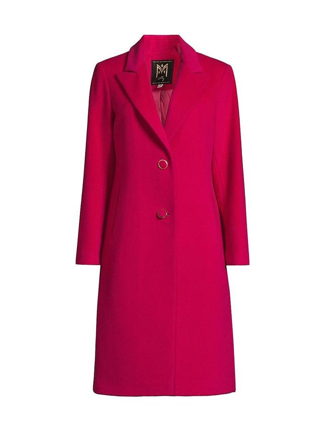 Womens Wool-Blend Single-Breasted Coat Product Image