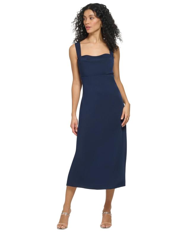 Dkny Womens Sleeveless Cowl-Neck Midi Dress Product Image