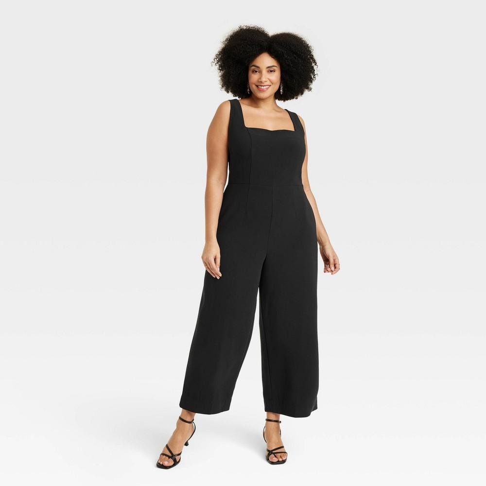 Womens Maxi Jumpsuit - A New Day Black XXL Product Image