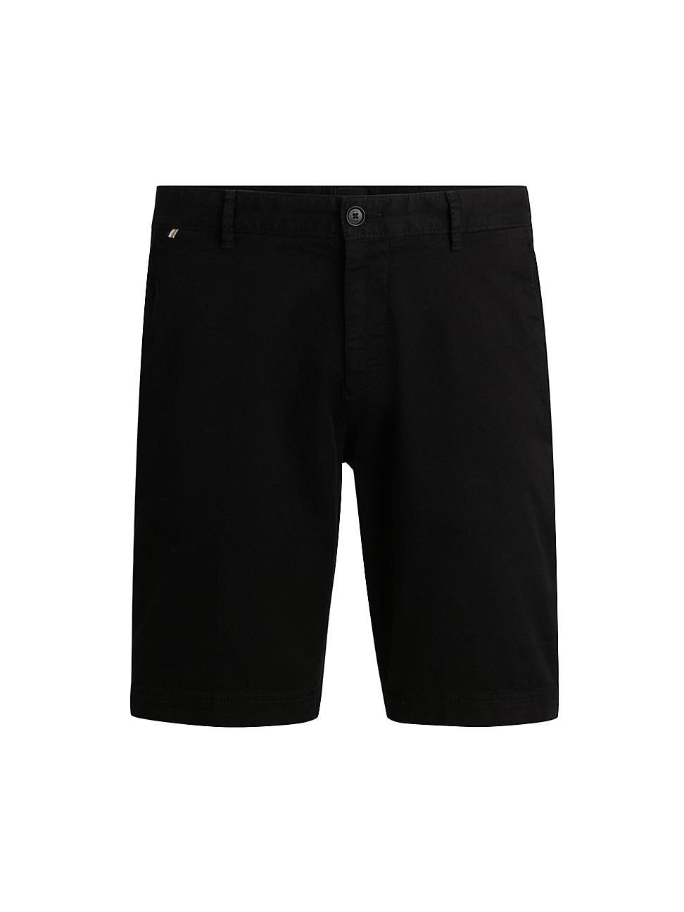 Mens Slim Fit Shorts in Stretch Cotton Twill Product Image