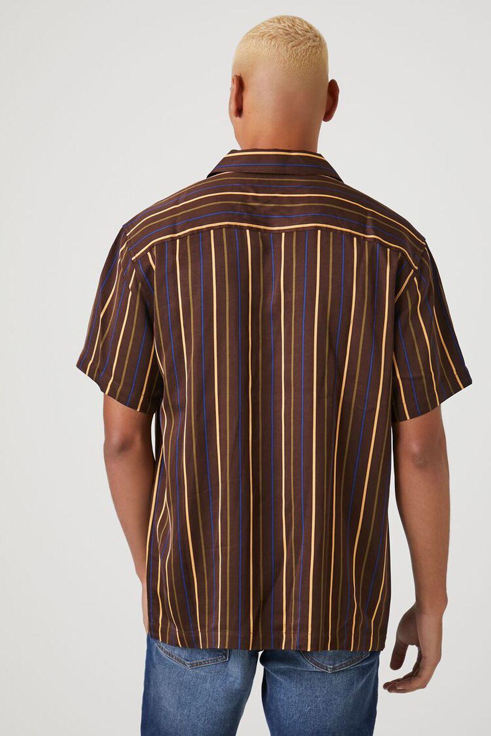 Satin Striped Short-Sleeve Shirt | Forever 21 Product Image