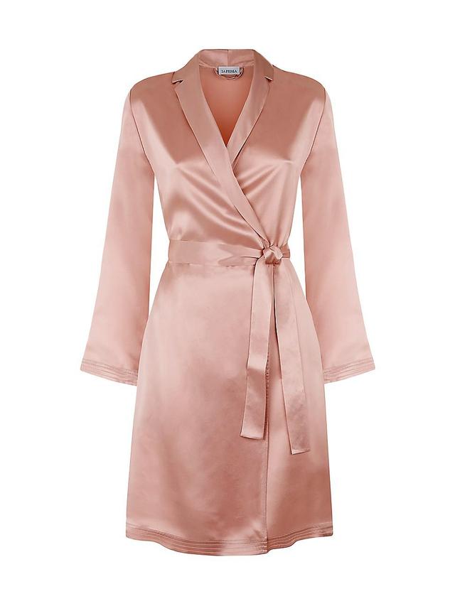 Womens Silk Short Robe Product Image