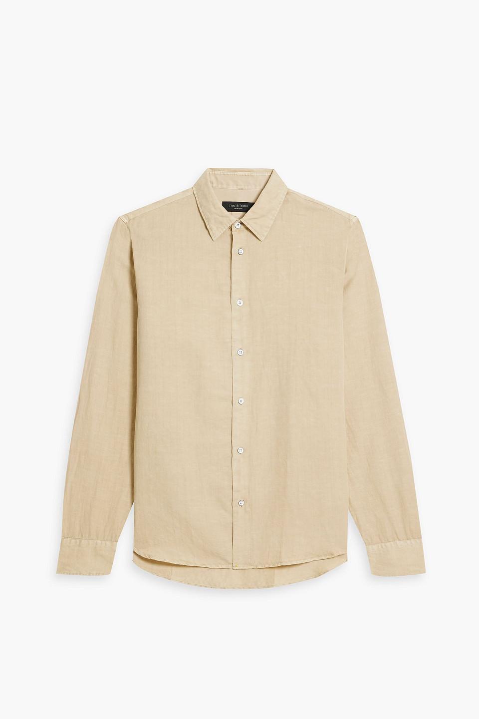 Linen And Cotton-blend Shirt In Beige product image