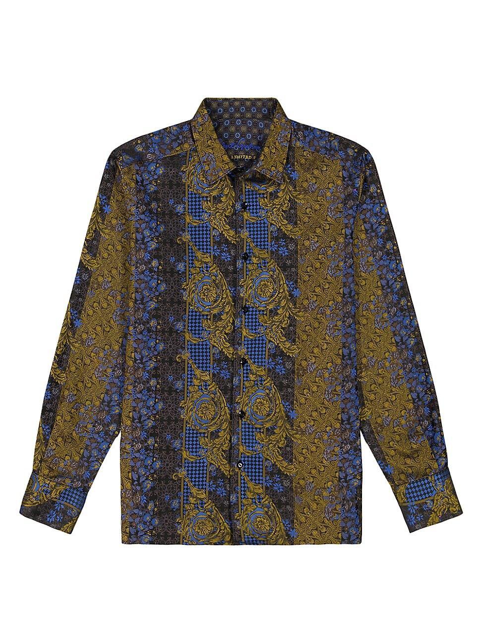 Mens Regal Dreams Jacquard Silk-Blend Shirt Product Image