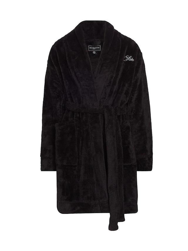 Mens COLLECTION Plush Embroidered-Logo Robe Product Image