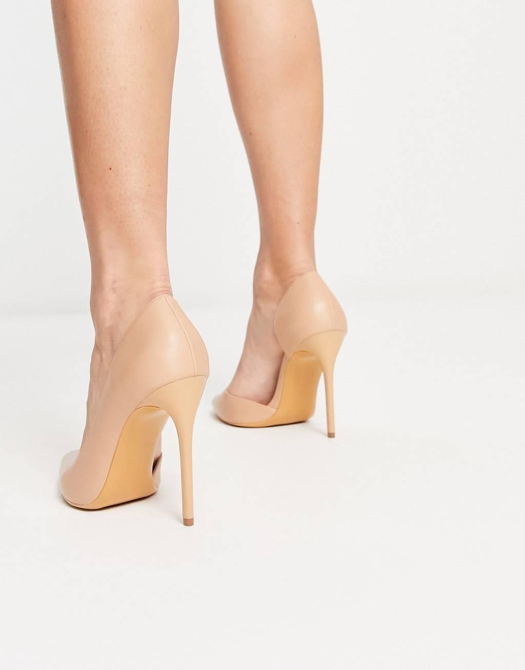 Truffle Collection stiletto heel pumps in beige Product Image