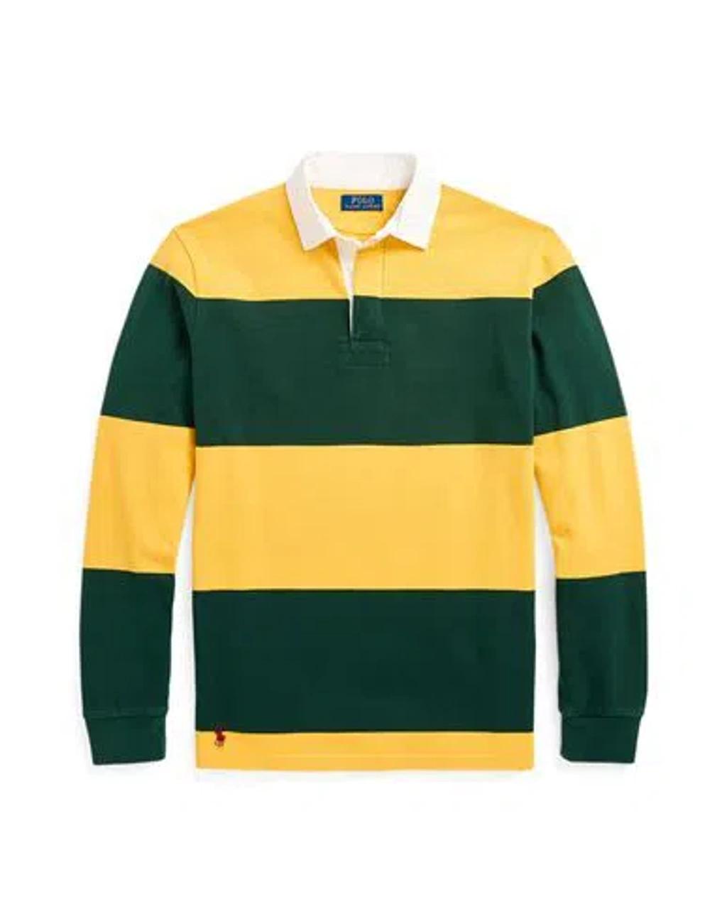 POLO RALPH LAUREN The Iconic Rugby Shirt Man Polo Shirt Dark Green Size L Cotton Product Image