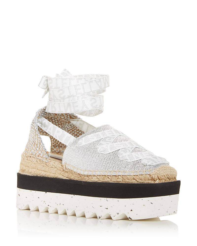 Stella McCartney Womens Gaia Platform Ankle Wrap Espadrilles Product Image