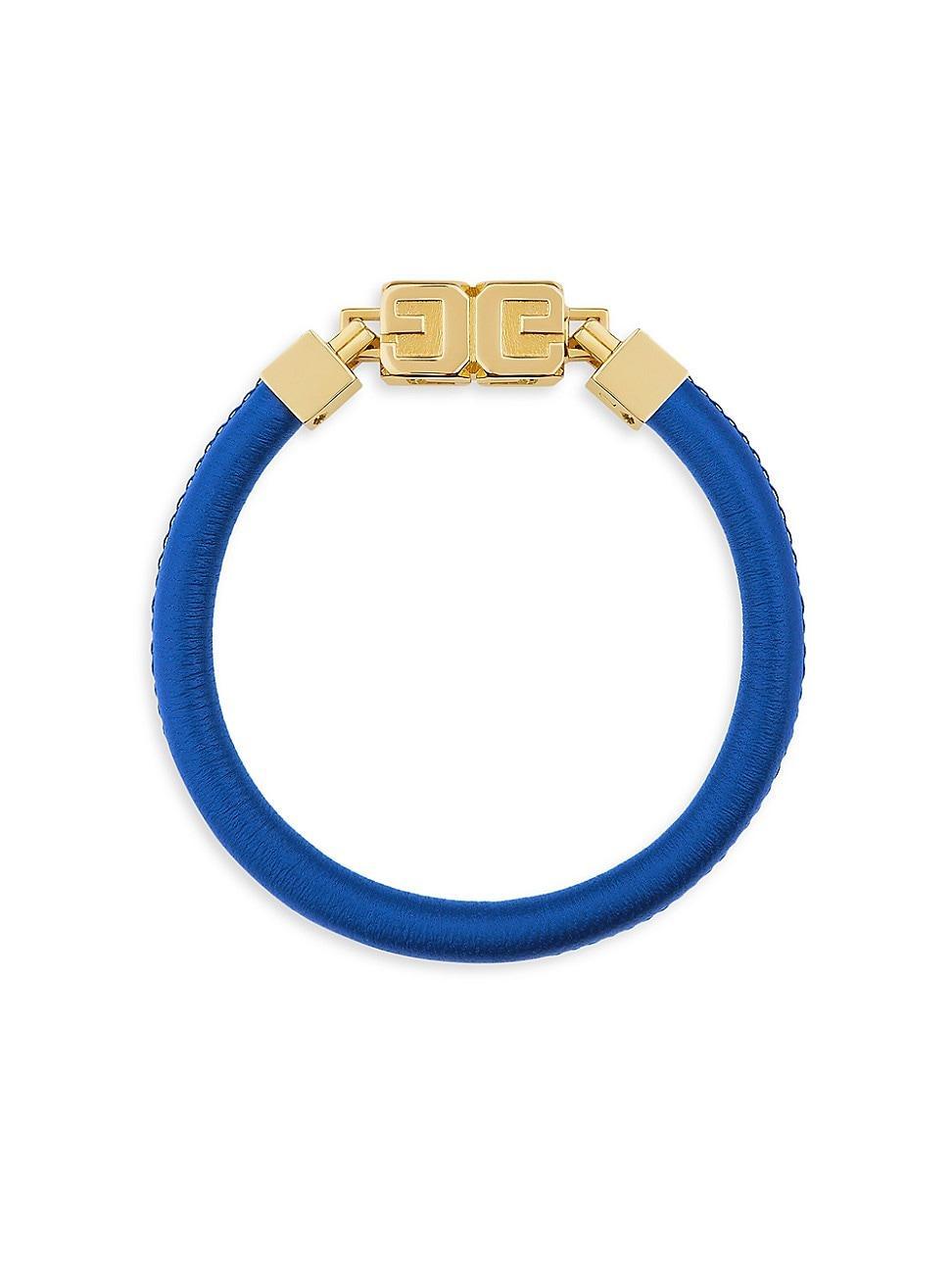 Mens G Cube Bracelet In Leather And Metal Product Image