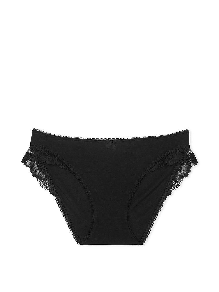 Stretch Cotton Lace-Trim Bikini Panty Product Image