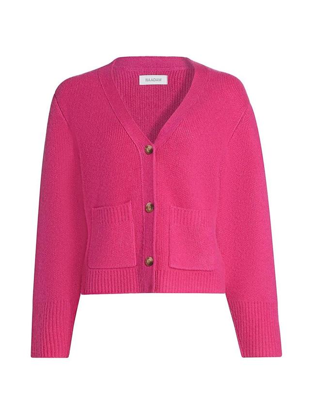 Womens Cashmere Knit V-Neck Cardigan Product Image