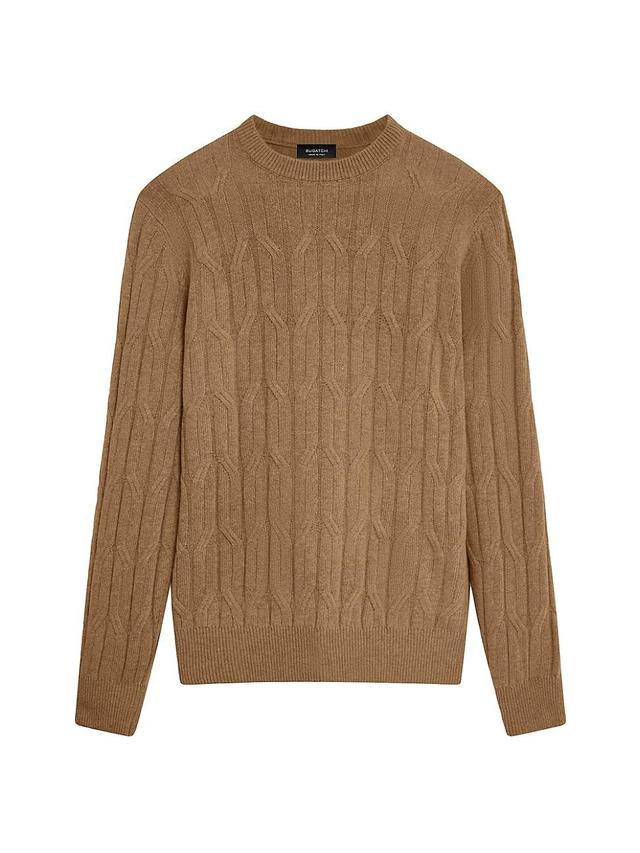 Mens Cable-Knit Jacquard Sweater Product Image