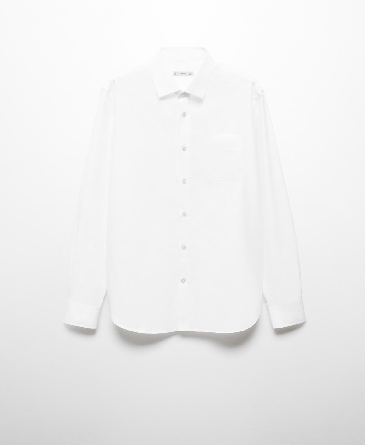 MANGO MAN - Slim fit cotton shirt whiteMen Product Image