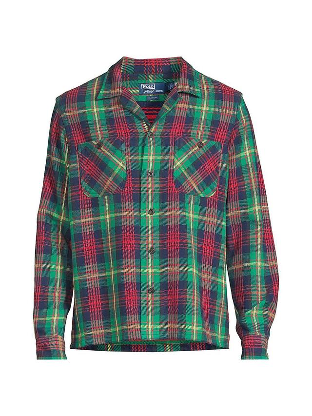 Mens Outdoor Flannel Long-Sleeve Camp Shirt Product Image