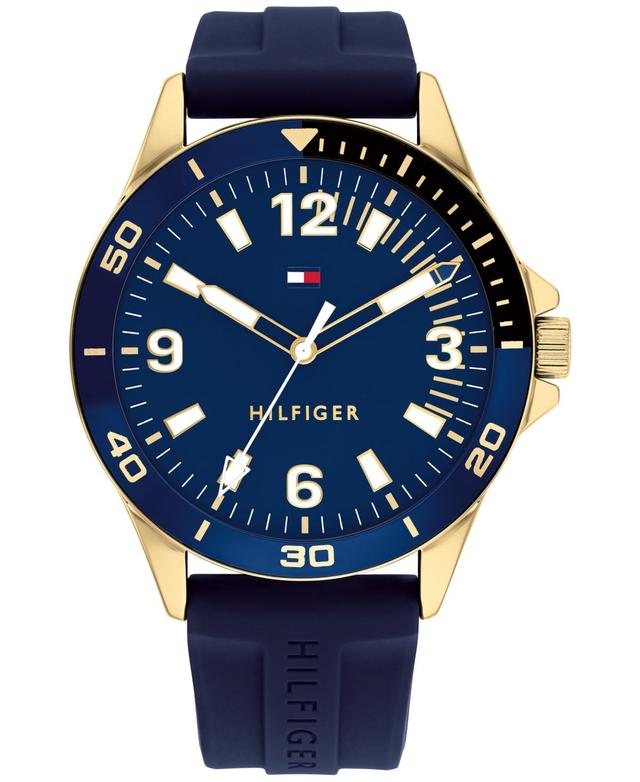 Tommy Hilfiger Mens Blue Silicone Strap Watch 44mm Product Image