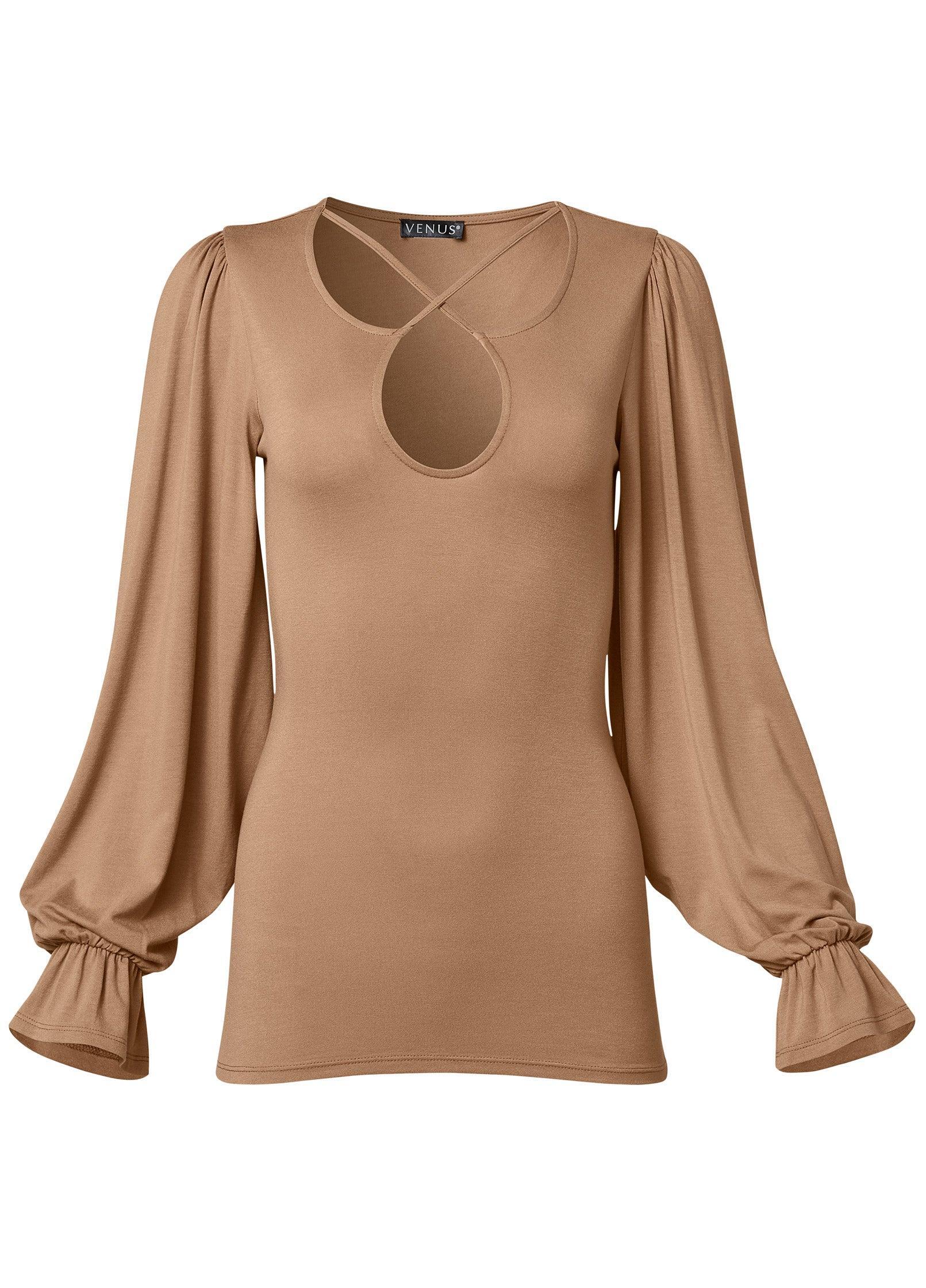 Strappy Long Sleeve Top - Tan product image