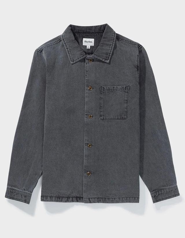 RHYTHM Mens Button Up Denim Shirt Product Image