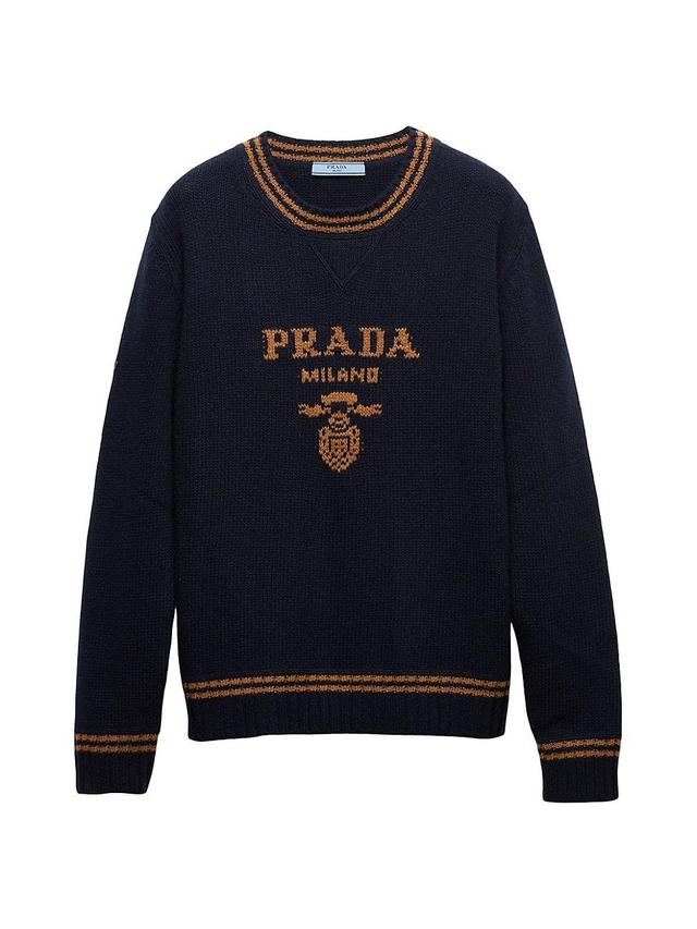 Womens Wool and Cashmere Crew-Neck Sweater Product Image