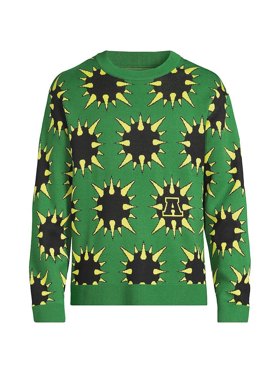 Mens Spike Abstract Cotton-Blend Sweater Product Image