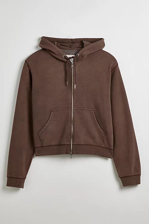 BDG Bonfire Cropped Full Zip Hoodie Sweatshirt Product Image