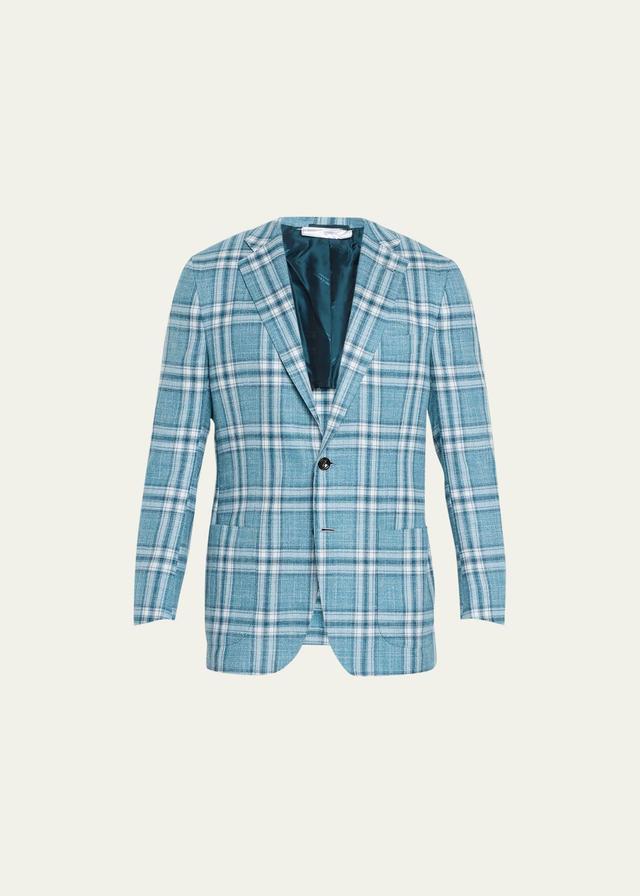 Mens Plaid Two-Button Sport Coat Product Image