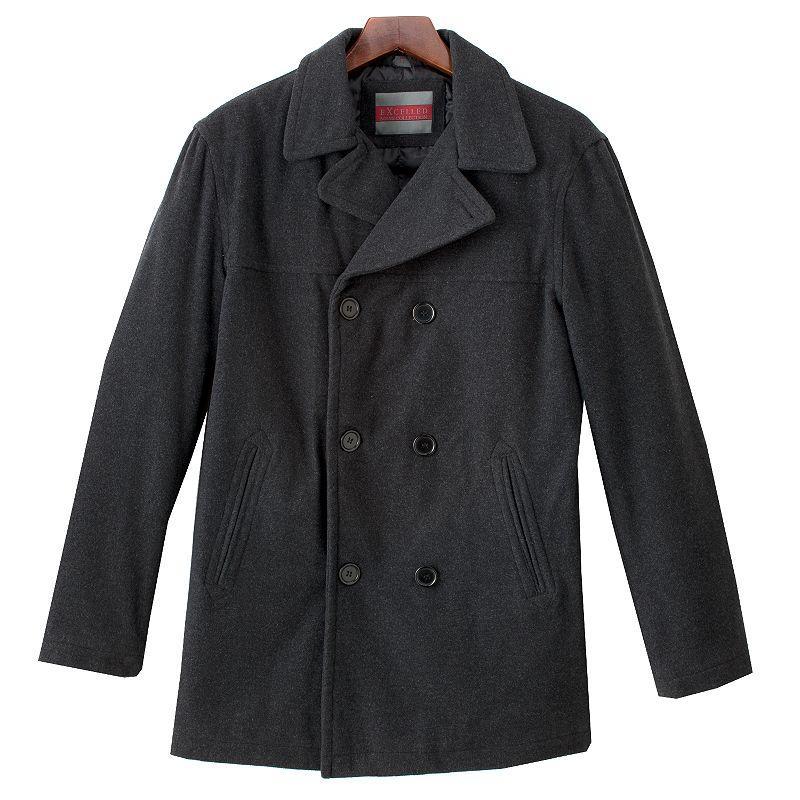 Mens Excelled Wool Blend Peacoat Grey Product Image