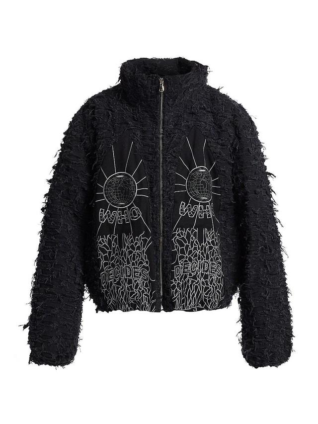 Mens Husk Embroidered Cotton Zip Jacket Product Image