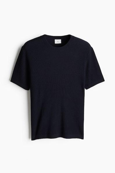 Regular Fit Rib-Knit T-shirt Product Image