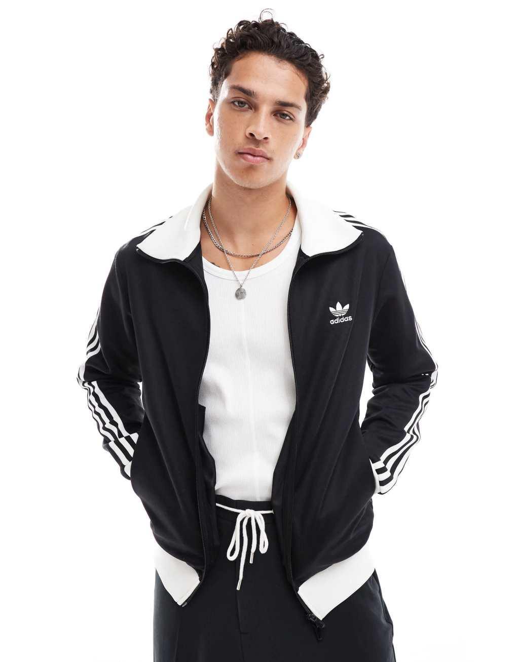 adidas Originals Beckenbauer track top in black Product Image